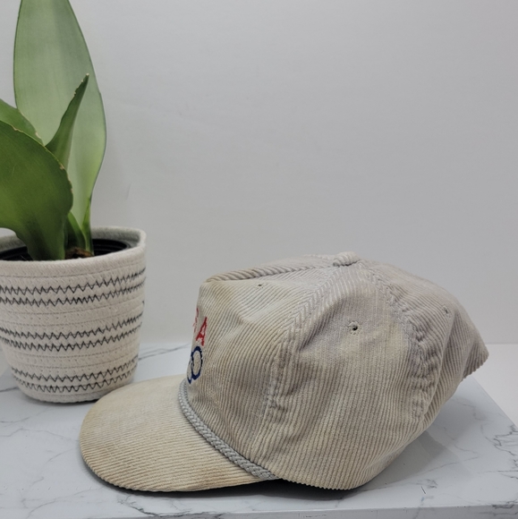 American Vintage | USA Olympics grey distressed corduroy adjustable hat | unisex - Picture 4 of 9